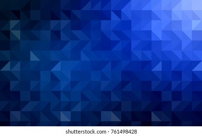 Light BLUE vector triangle mosaic pattern. Creative illustration in halftone style with gradient. The completely new template can be used for your brand book.