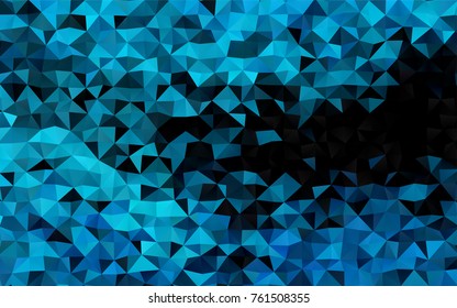 Light BLUE vector triangle mosaic background. A vague abstract illustration with gradient. The best triangular design for your business.