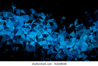 Light BLUE vector triangle mosaic template. Brand-new colored illustration in blurry style with gradient. The elegant pattern can be used as part of a brand book.