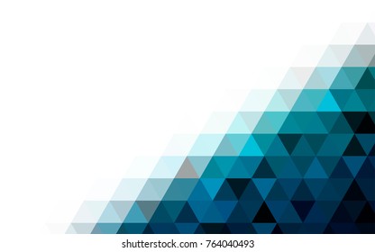 Light BLUE vector triangle mosaic pattern. Glitter abstract illustration with an elegant design. Brand-new style for your business design.