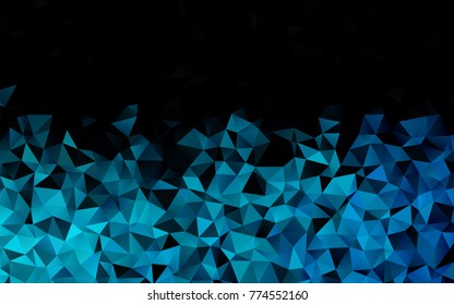 Light BLUE vector triangle mosaic background. A vague abstract illustration with gradient. A completely new template for your business design.