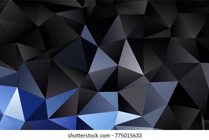 Light BLUE vector triangle mosaic background. Creative illustration in halftone style with gradient. A completely new design for your business.