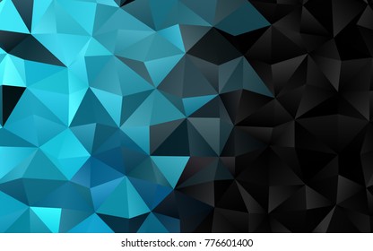 Light BLUE vector triangle mosaic template. Colorful abstract illustration with gradient. The best triangular design for your business.