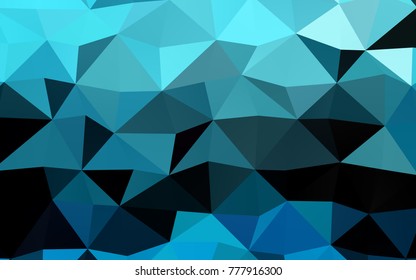 Light BLUE vector triangle mosaic template. Shining colored illustration in a brand-new style. The elegant pattern can be used as part of a brand book.