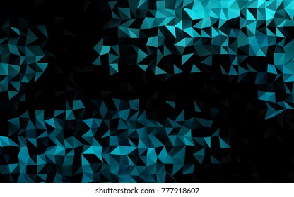 Light BLUE vector triangle mosaic background. A vague abstract illustration with gradient. The template can be used as a background for cell phones.