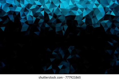 Light BLUE vector triangle mosaic pattern. Glitter abstract illustration with an elegant design. Brand-new design for your business.