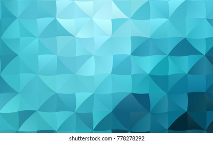 Light BLUE vector triangle mosaic pattern. Triangular geometric sample with gradient.  The template can be used as a background for cell phones.