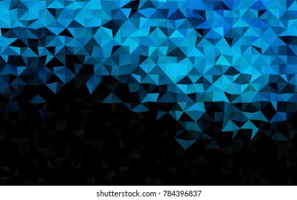 Light BLUE vector triangle mosaic pattern. Creative geometric illustration in Origami style with gradient. The polygonal design can be used for your web site.