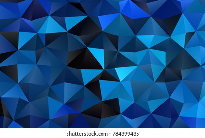 Light BLUE vector triangle mosaic background. Modern geometrical abstract illustration with gradient. The best triangular design for your business.