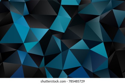 Light BLUE vector triangle mosaic background. Colorful abstract illustration with gradient. The best triangular design for your business.