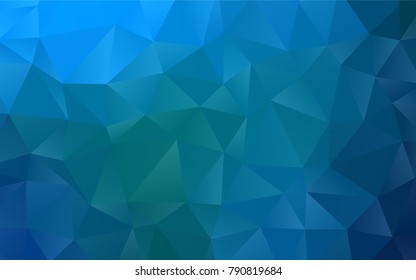 Light BLUE vector triangle mosaic background. Triangular geometric sample with gradient.  The template can be used as a background for cell phones.