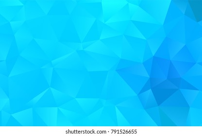 Light BLUE vector triangle mosaic template. A completely new color illustration in a vague style. A new texture for your design.