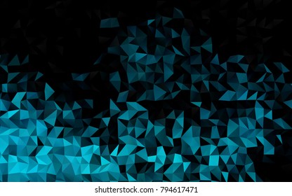 Light BLUE vector triangle mosaic background. An elegant bright illustration with gradient. Triangular pattern for your business design.