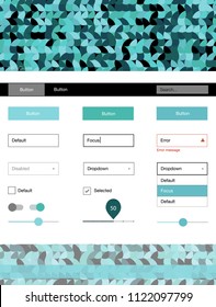 Light BLUE vector ui kit with dots. Colorful Style guide with circles on abstract background. This sample is for your website.
