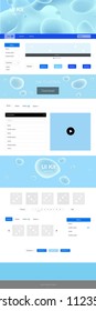 Light BLUE vector ui kit with bubble shapes. Glitter abstract illustration with blurred bubble shapes.. This sample is for your landing page.