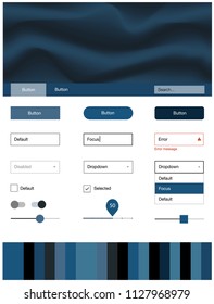 Light BLUE vector ui kit with bubble shapes. Glitter abstract illustration with blurred bubble shapes.. This template you can use for landing pages.