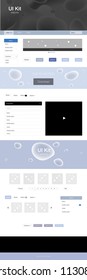 Light BLUE vector ui kit with bubble shapes. Glitter abstract illustration with blurred bubble shapes.. This template you can use for websites.