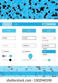 Light BLUE vector ui kit with dots. Colorful Style guide with circles on abstract background. Modern template for your landing page.