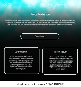 Light BLUE vector ui kit with clouds, stars. Colorful ui/ux kit with header consisted of clouds & stars. This sample is for your website.