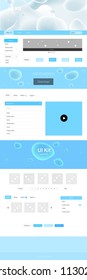 Light BLUE vector ui ux kit with lines, ovals. Modern gradient abstract illustration with bandy lines. Modern template for your landing page.