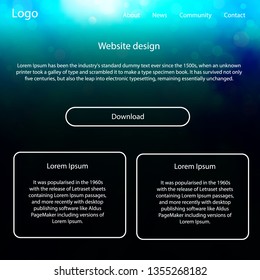 Light BLUE vector ui ux kit with space stars. Decorative ui kit design in abstract style with colorful sky. Beautiful layout for websites, landing pages.