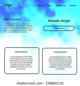 Light BLUE vector ui ux kit with space stars. Decorative ui kit design in abstract style with colorful sky. This template you can use for landing pages.