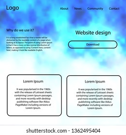 Light BLUE vector ui ux kit with space stars. Colorful Style guide with stars on abstract background. Beautiful layout for websites, landing pages.