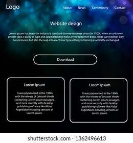 Light BLUE vector ui ux kit with space stars. Decorative ui kit design in abstract style with colorful sky. This sample is for your website.