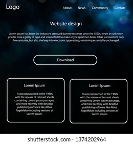 Light BLUE vector ui ux kit with space stars. Decorative ui kit design in abstract style with colorful sky. Beautiful layout for websites, landing pages.