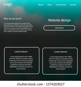 Light BLUE vector ui ux kit with space stars. Modern Style guide with colorful gradient sky in its header. Simple colorful design for websites.
