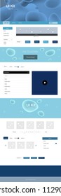Light BLUE vector web ui kit with lamp shapes. Glitter abstract illustration with blurred bubble shapes.. This sample is for your landing page.