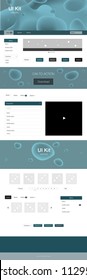 Light BLUE vector web ui kit with lamp shapes. Glitter abstract illustration with blurred bubble shapes.. This sample is for your landing page.