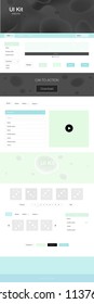 Light BLUE vector web ui kit with lamp shapes. Colorful illustration in abstract memphis style with gradient. Beautiful layout for websites, landing pages.