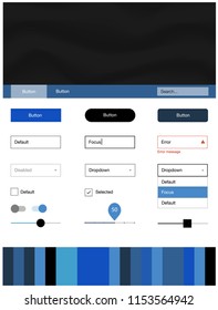 Light BLUE vector web ui kit with lamp shapes. Colorful abstract illustration with gradient lines. Beautiful layout for websites, landing pages.