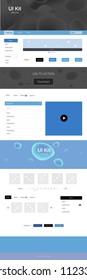 Light BLUE vector wireframe kit with abstract circles. Elegant bright illustration with gradient  in memphis style. This template you can use for landing pages.