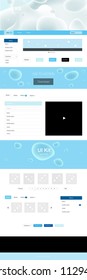 Light BLUE vector wireframe kit with abstract circles. Elegant bright illustration with gradient  in memphis style. This sample is for your website.