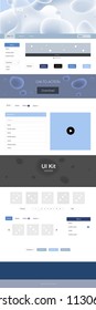Light BLUE vector wireframe kit with abstract circles. Modern gradient abstract illustration with bandy lines. This template you can use for landing pages.