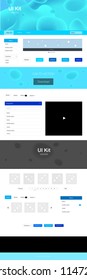 Light BLUE vector wireframe kit with abstract circles. Colorful abstract illustration with gradient lines. This sample is for your landing page.