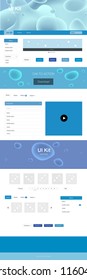Light BLUE vector wireframe kit with abstract circles. Modern gradient abstract illustration with bandy lines. Modern template for your landing page.