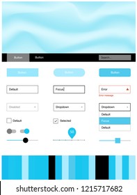 Light BLUE vector wireframe kit with abstract circles. Colorful abstract illustration with gradient lines. This template you can use for websites.