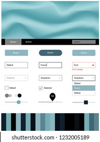 Light BLUE vector wireframe kit with abstract circles. Shining curly illustration in marble style with gradient. This template you can use for websites.