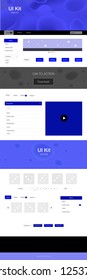 Light BLUE vector wireframe kit with abstract circles. Colorful abstract illustration with gradient lines. Modern template for your landing page.