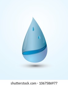 A light blue water drop logo for business illustration