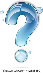 Light blue water drops vector format