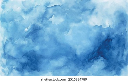 Light Blue Watercolor Abstract Background, Texture	
