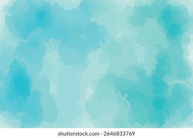Fundo abstrato de aquarela azul claro, muito sereno e calmo.