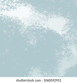 light blue watercolor cloud scape pattern with frizzy white areas, vector illustration