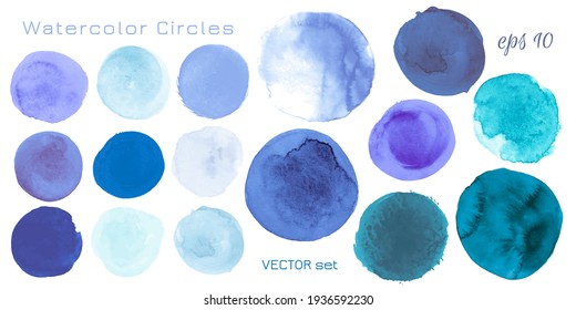 Light Blue Watercolor Dots. Abstract Hand Paint Spots on Paper. Art Drops Illustration. Acrylic Watercolor Dots. Isolated Splash Texture. Indigo Blots. Grunge Shapes. Watercolor Dots.