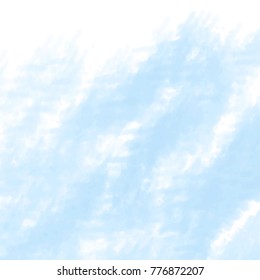 light blue watercolor patter with flat color, visible strokes and fringed upper border on white background, vector illustration
