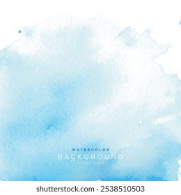 Fondo azul claro de la salpicadura de la acuarela, diseño del Vector, proporción cuadrada  